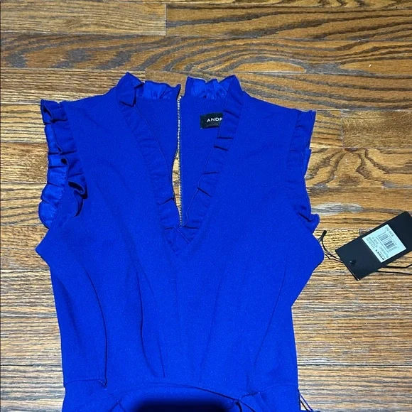 Andrew Marc Royal Blue Jumpsuit - Picture 2 of 8